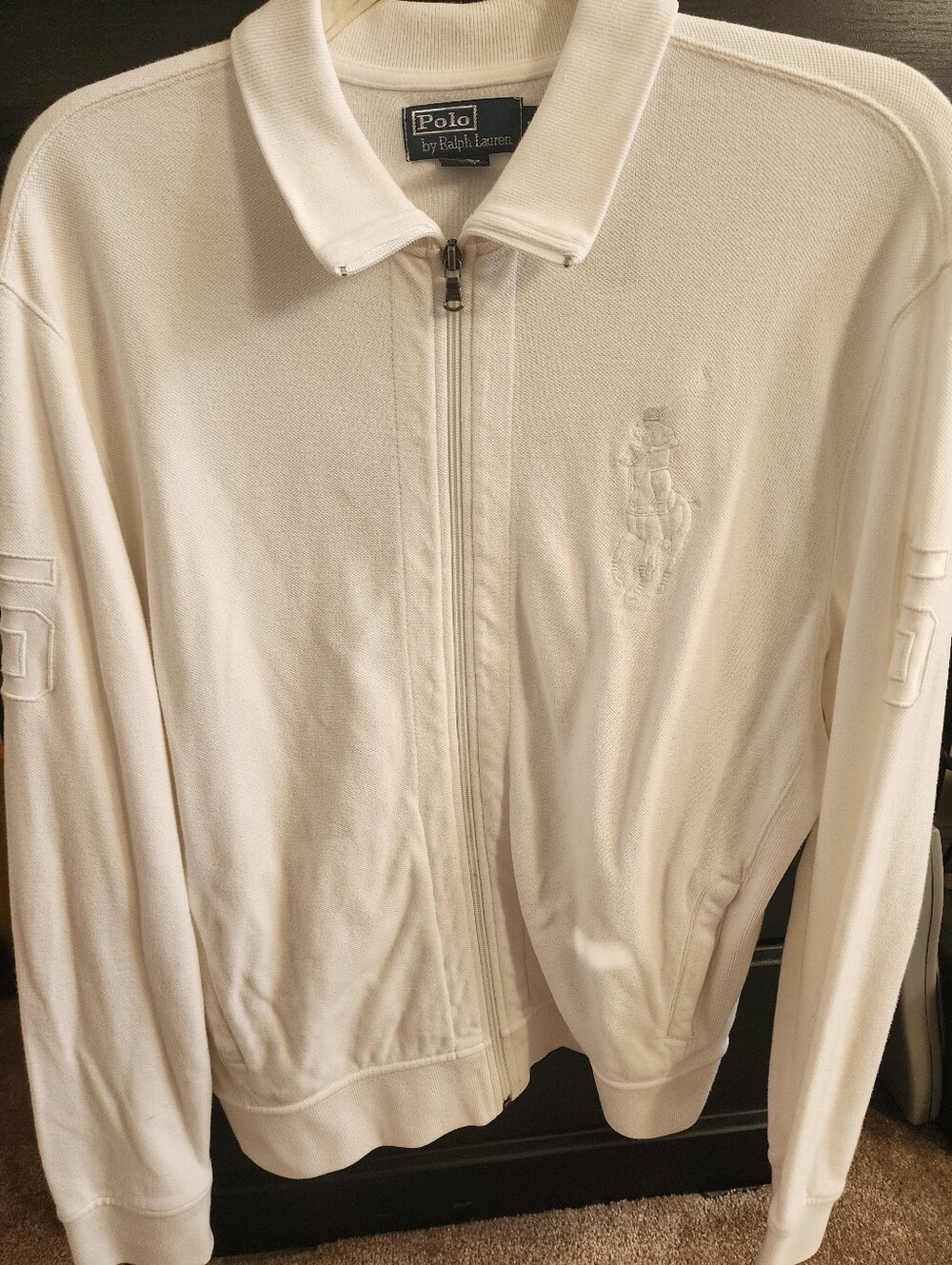 Ralph Lauren White Polo Zip Track Jacket And Matching Cap. - Picture 2 of 13
